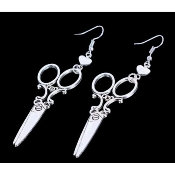 Scissor Earrings New Dangle Hooks Sewing Seamstress Cross Stitch Needlep… - Picture 4 of 12